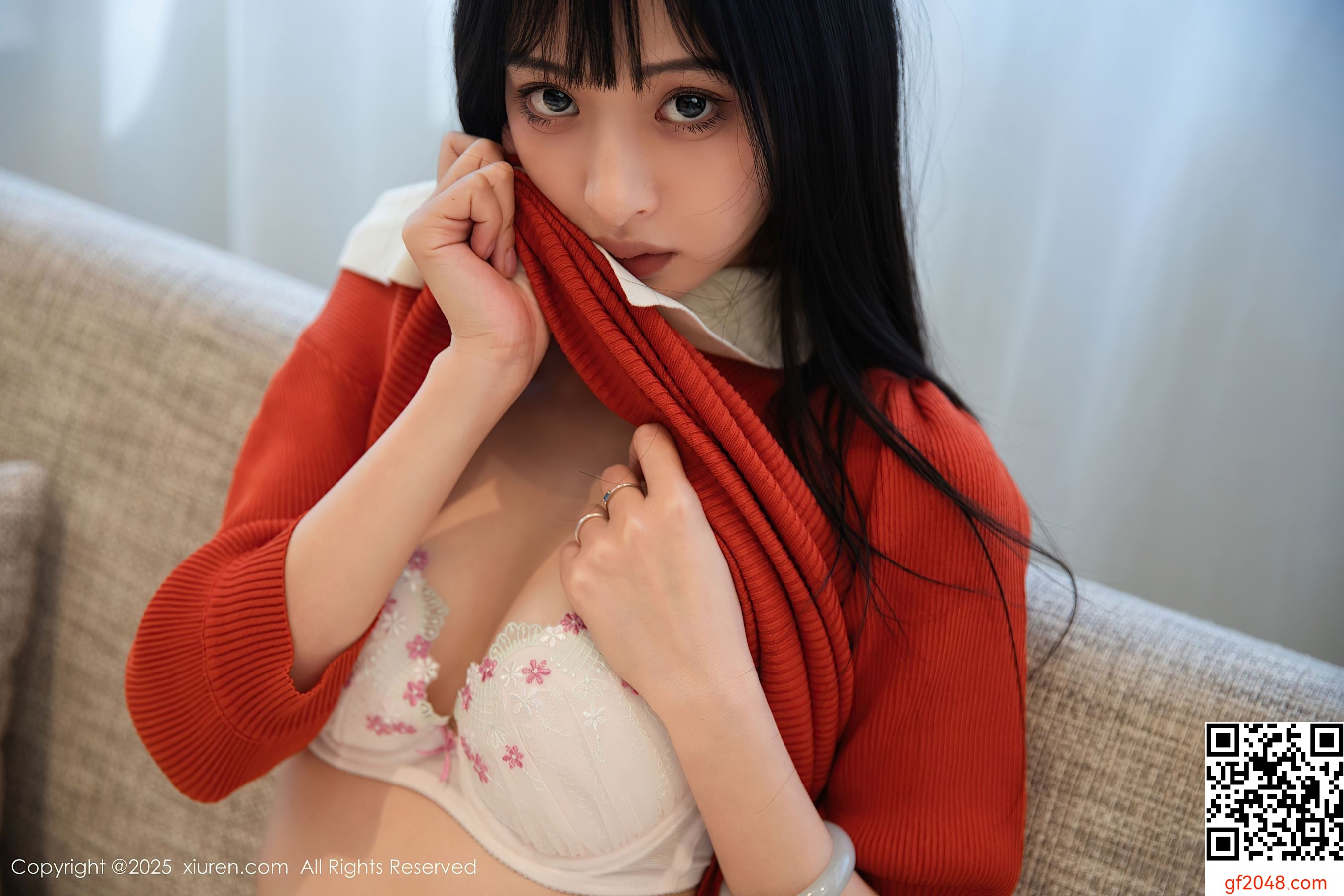 [XiuRen秀人网] No.10247 茂木希子 橙色T恤