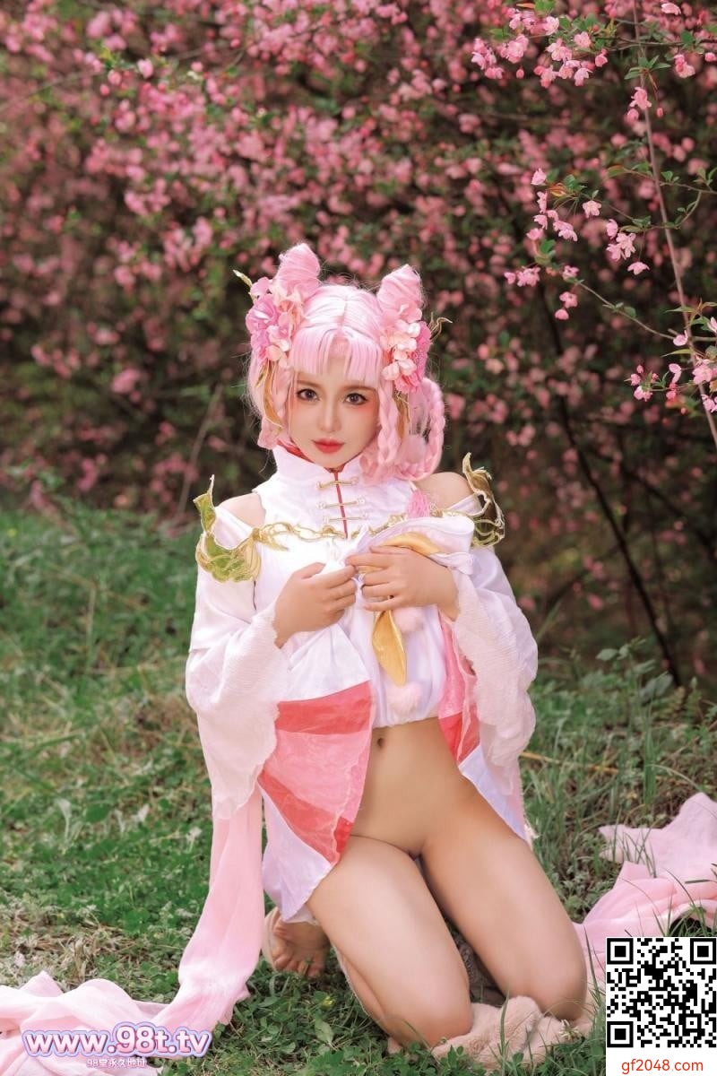 樱花树下的顶级白虎[58P]